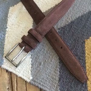 Brown suede belt